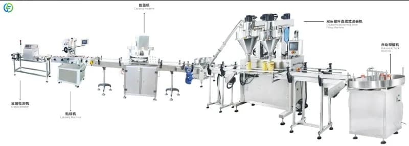 Protein Coffee Powder Tin Can Dosing Filling Closing Milk Powder Packing Machine Bottling Canning Production Line Customized