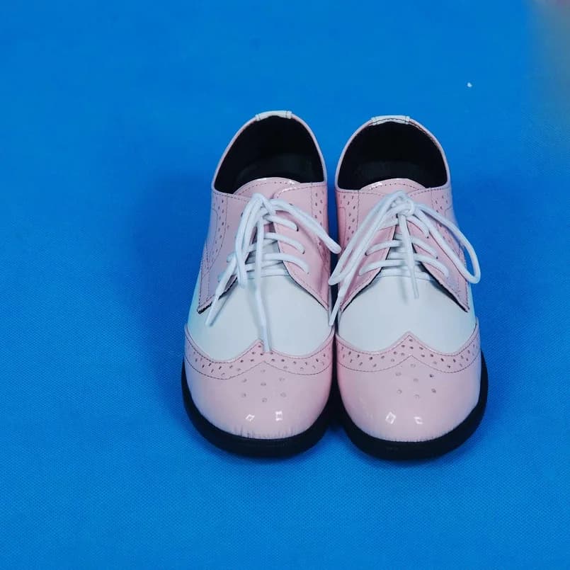 Scarpe Brogue Lolita Ricamate Rosa e Bianche per Ragazze, Scarpe Funk Street Popping Locking USA, Scarpe Brogue Hip Hop Rosse e Bianche Europa