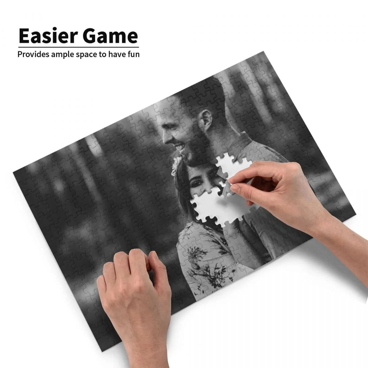 Puzzle Personalizzato con la Tua Foto, Giocattolo Fai-da-Te, Regalo di San Valentino per Coppie