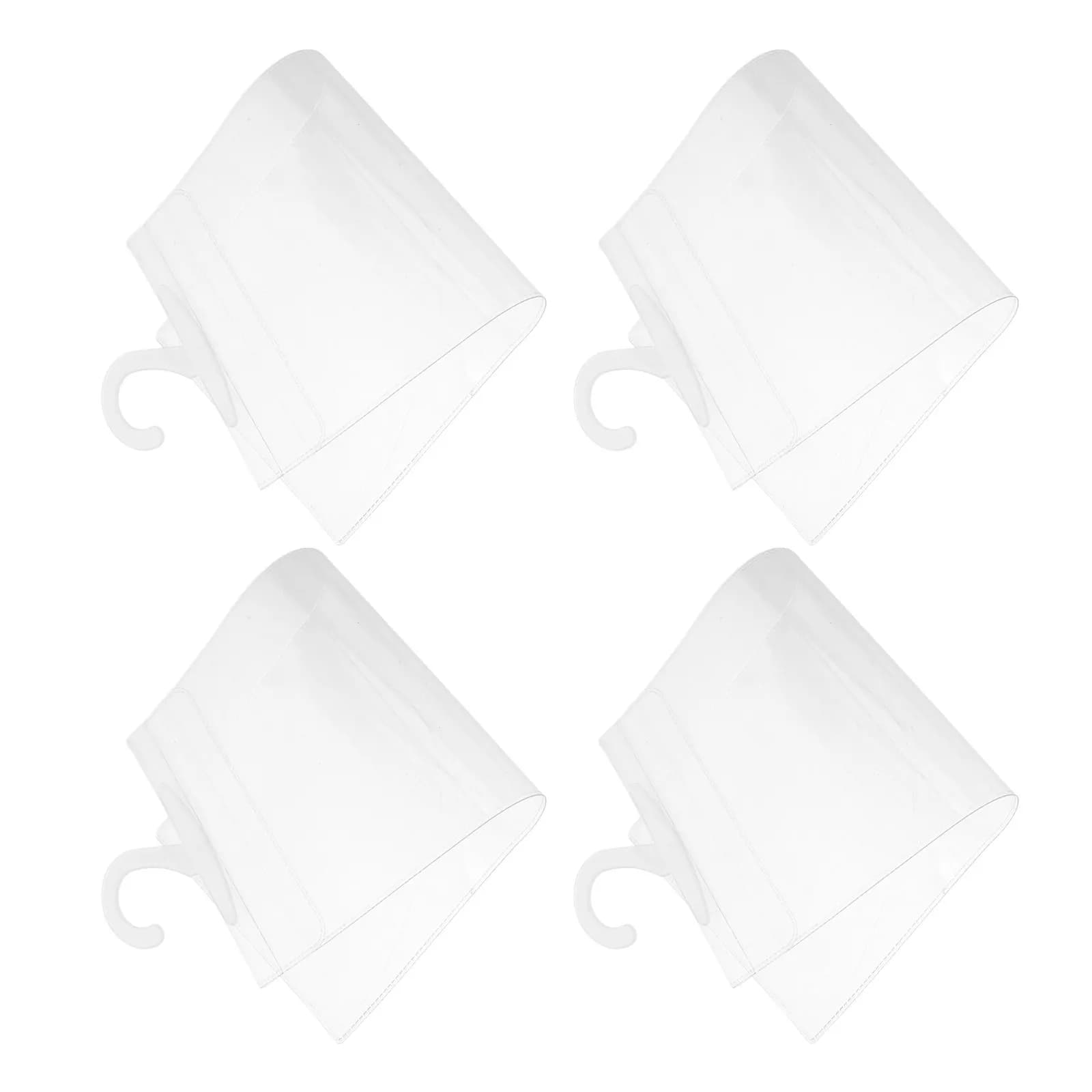 4Pcs Clear Handicap Parking Sign Holder Ultra Transparent PVC Disability Card Storage Bag Car Visor Placard Organizer Waterproof