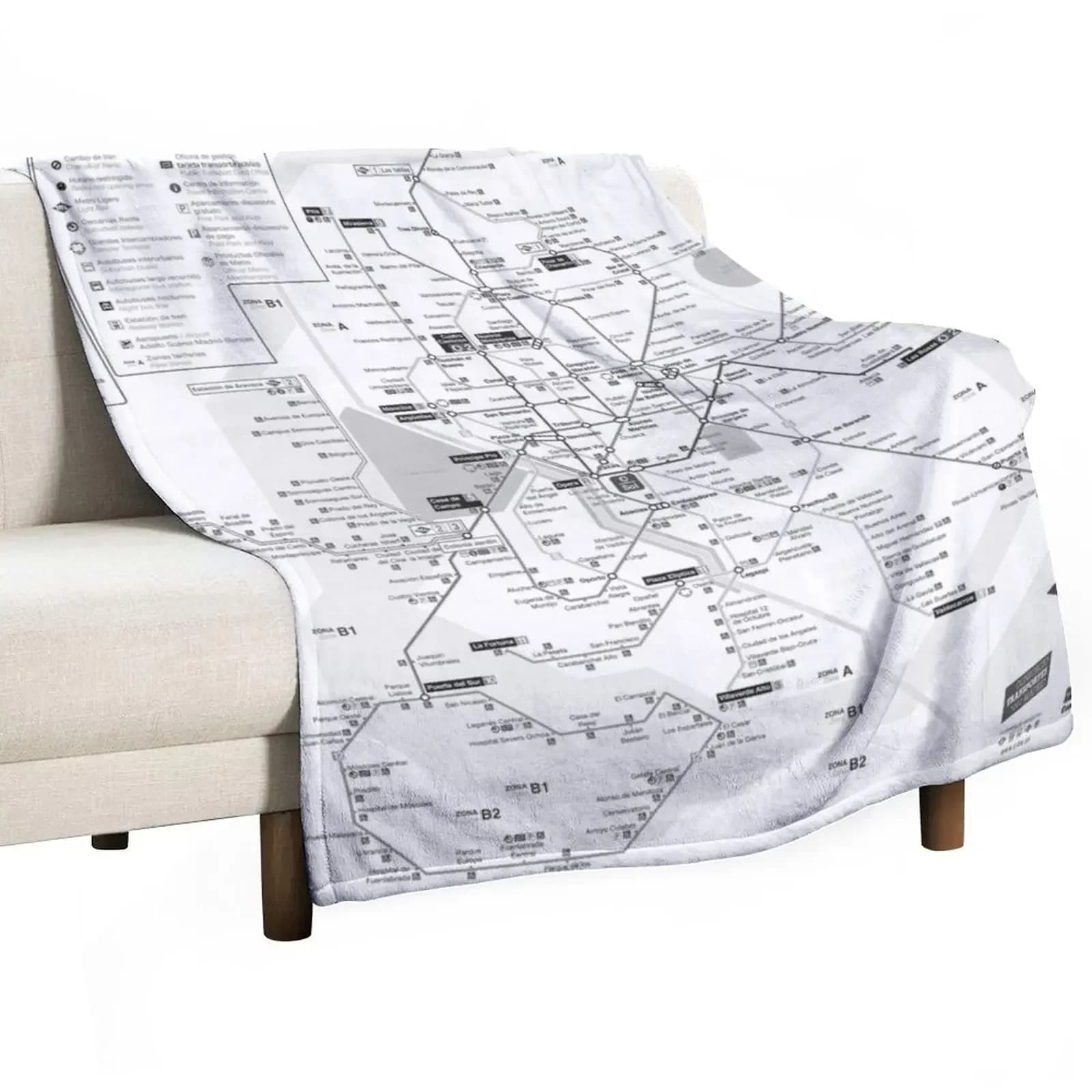 Madrid Metro coperta coperte per coperte da letto divani di decorazione morbida grande coperta