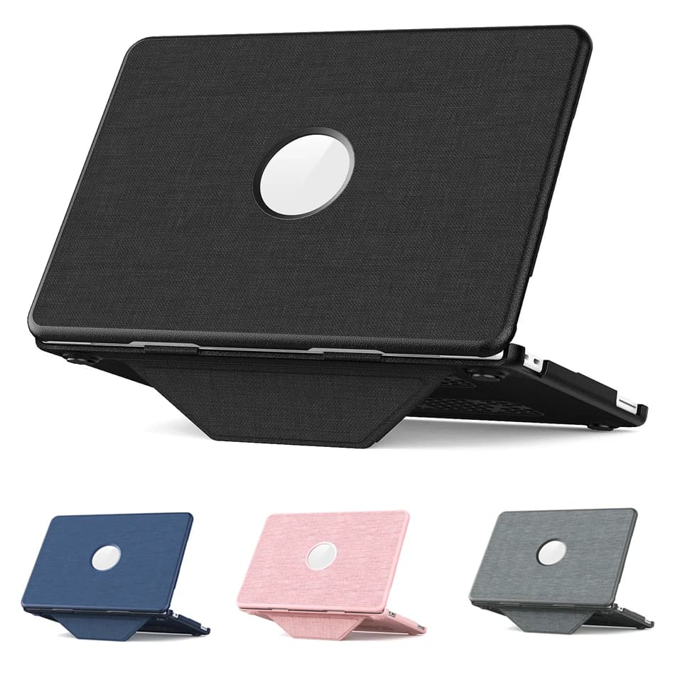 Custodia in tessuto intrecciato per MacBook Neo 13 pollici A3404 2026, cover con supporto per MacBook Neo 13, borsa a sacchetto per laptop con cavalletto