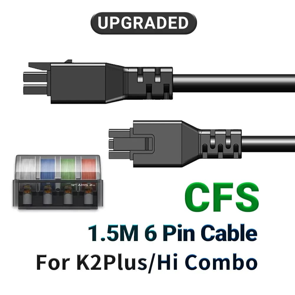 CREALITY 1M 2M CFS 6-pin Extension Bus Cable For Creality K2 Plus Extended Line Hi Combo 3D Printer Parts