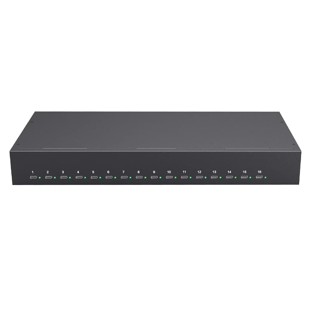 C-166PD 16 Port Usb C Hub 1008W Fast Speed Type c Hub Phone Charging Station Max PD65W Usb c Hub Adapter
