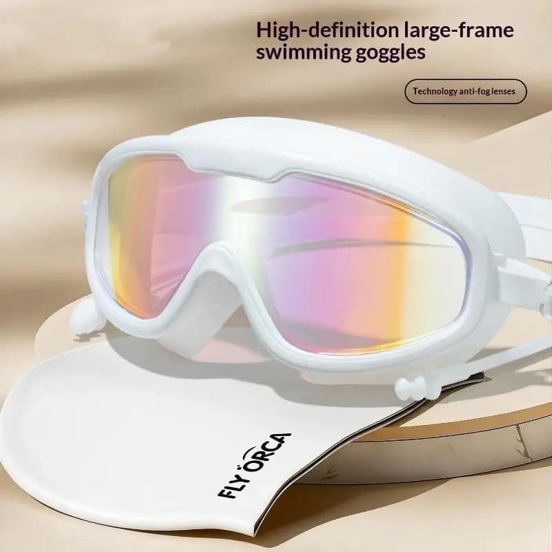 Comfort Fit Adult Large Swimming Goggles Anti Fog UV Resistant Waterproof for Pool Competitions