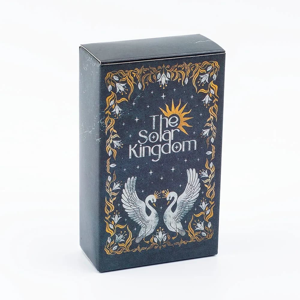 The Solar Kingdom Tarot Deck 78 carte da tavolo di giochi di gruppo per feste precognizione e Divinatio Oracle Set 10.4*6.1CM