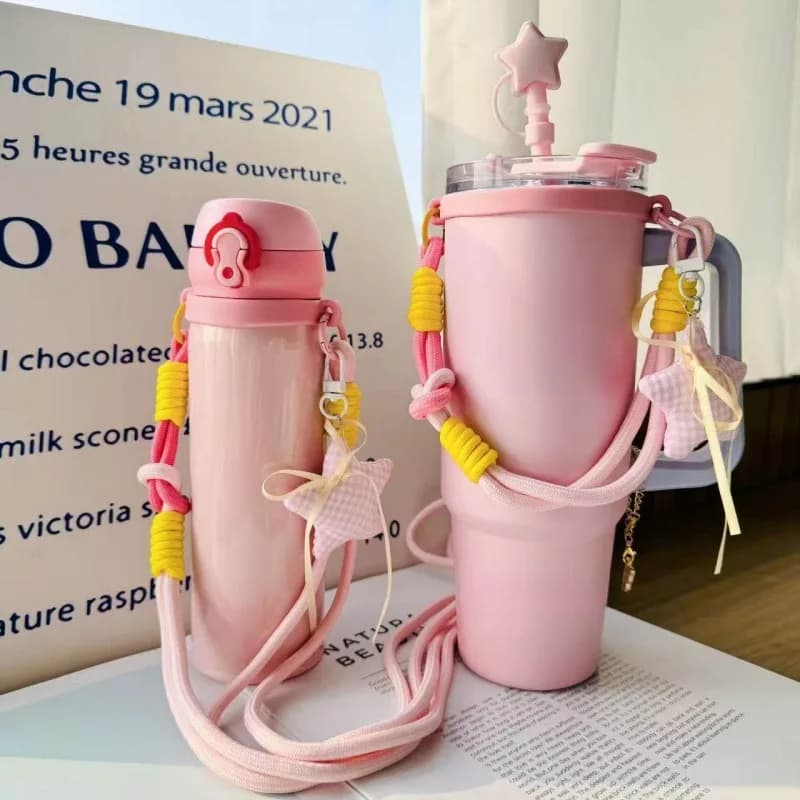 Cinturino Intrecciato Carino per Bicchieri Stanley - Accessorio Universale per Bocche di Tazze da 6-10 cm