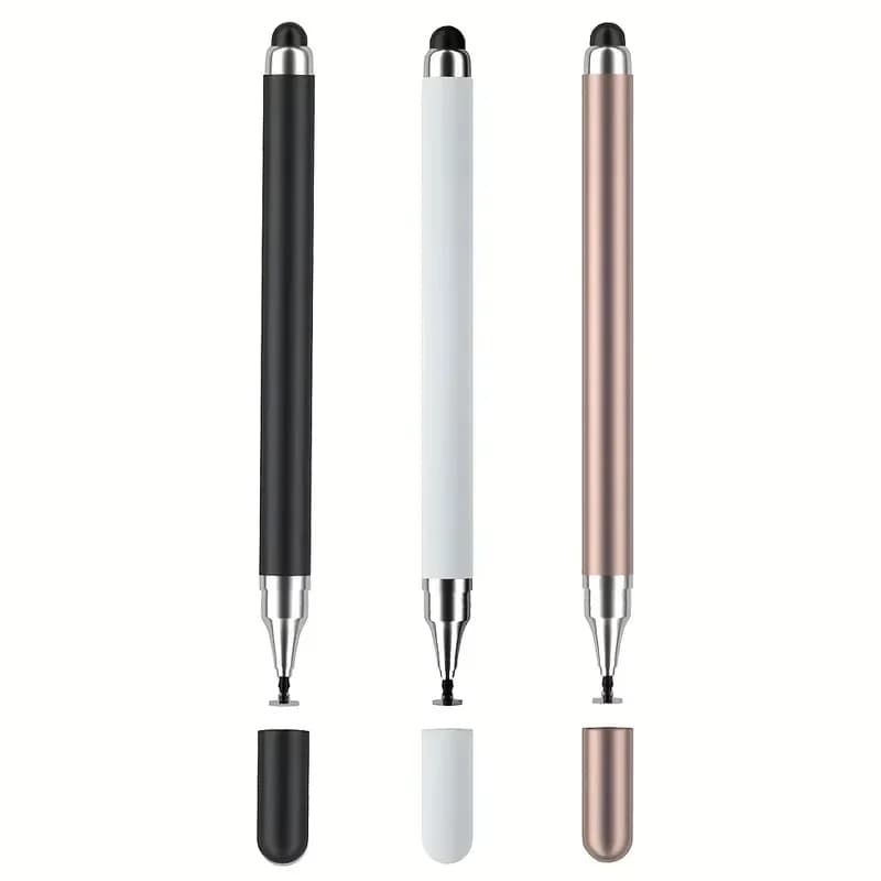 Penna capacitiva universale 2 in 1 per tablet e cellulare, penna per disegno su schermi touch capacitivi per iPhone, iPad, Android.