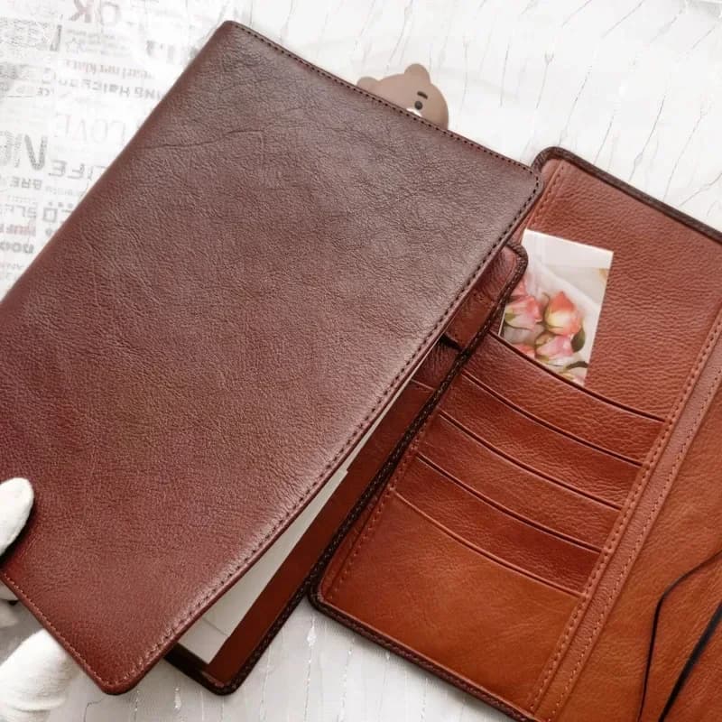 Nuovo Taccuino con Copertina in Pelle Hobonichi Cousin A5 Agenda Organizer in Vera Pelle Goffrata