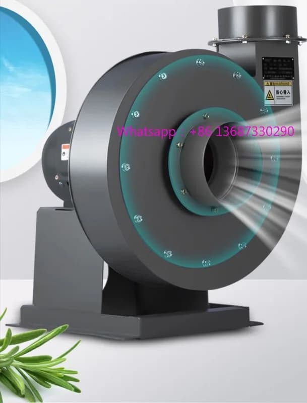 Ventilatore centrifugo ad alta pressione materiale industriale che trasporta ventola di scarico Ventilatore di aspirazione per macchina di aspirazione per rimozione polvere 380v