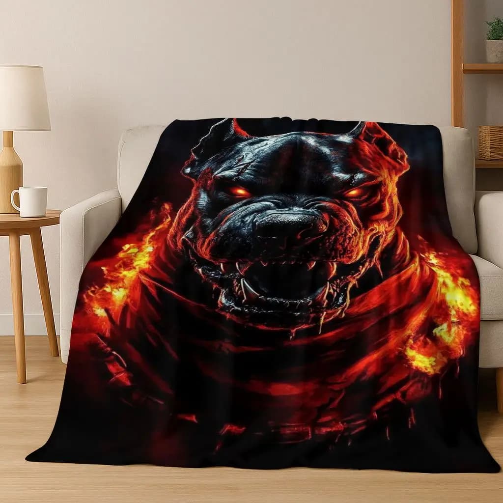 2026 Nuovo Bulldog francese Pit Bull Dogs Coperta di flanella, accogliente e morbida coperta per la casa Camera da letto Divano letto Copertura da picnic Regalo per bambini