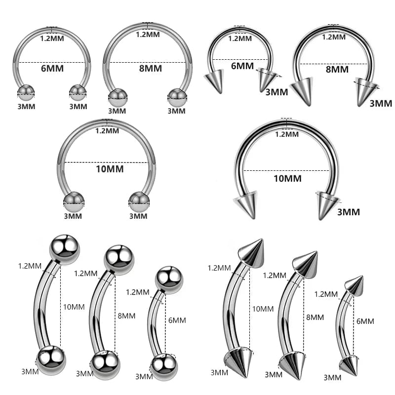 1PC metallo ferro di cavallo falso anello al naso C Clip setto labbro in acciaio inox vero Piercing anelli al naso cerchio per donna uomo gioielli