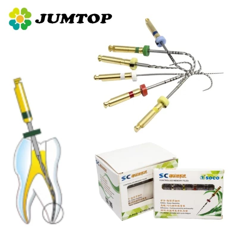 6 Pz/scatola SOCO Dentale Endo File Canalare Cono Endodonzia File Niti Calore Attivato File Rotante Flessibile Dentista Strumento