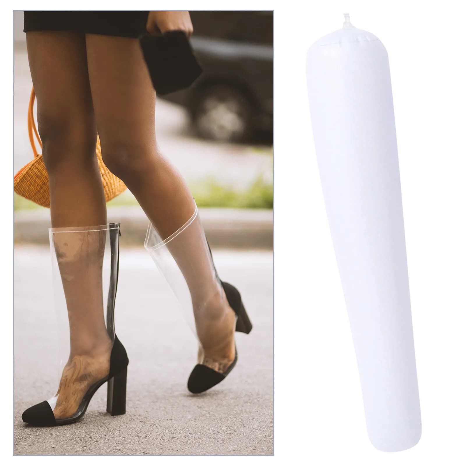 2 Paia di Supporti Gonfiabili per Stivali, Inserti per Stivali Alti, Tenditori Gonfiabili per Scarpe