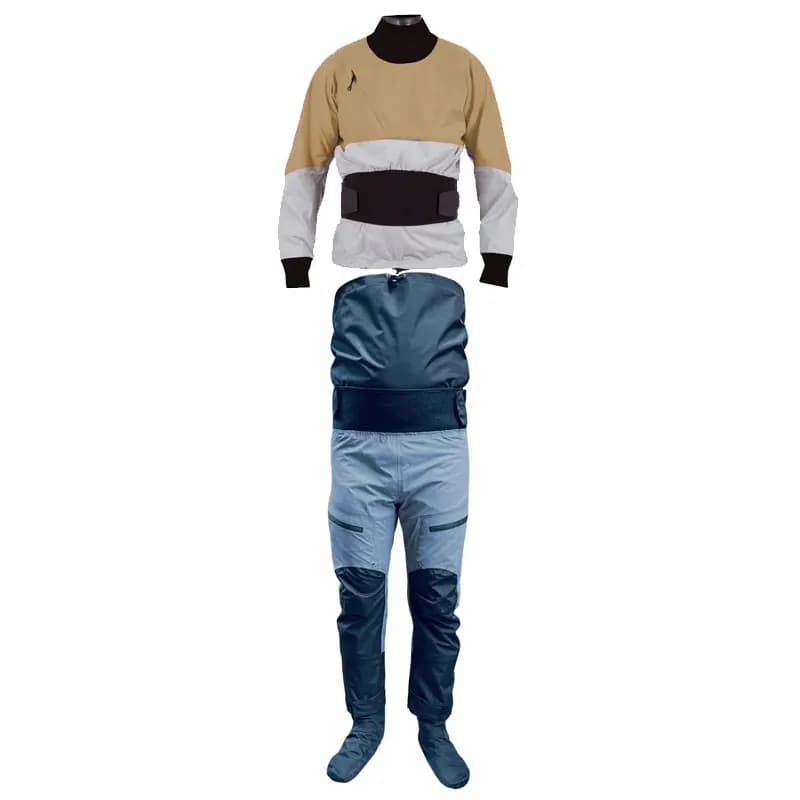 Kayak Dry Suit Set Cag giacca per bambini impermeabile Top Wading pantaloni pantaloni uomo e donna canottaggio Rafting vela canoa pesca SU
