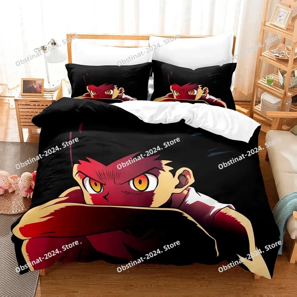 3d Anime Hunter X Hunter Set biancheria da letto Set letto stampato Copripiumino Lenzuolo Federa Letto Copripiumino morbido Full Queen King Size