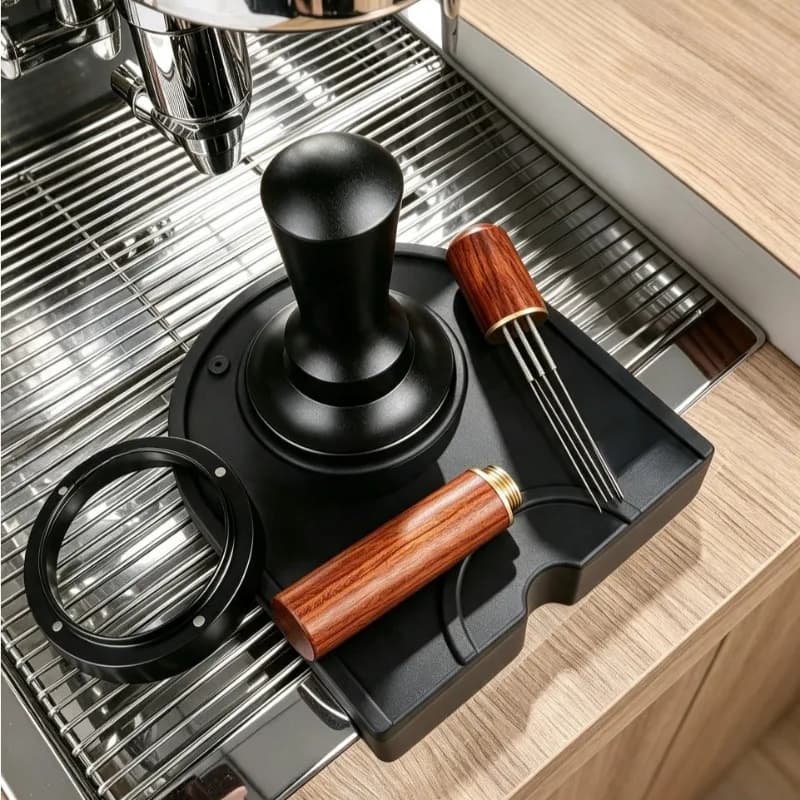 Coffee Espresso Accessories Kit with Coffee Tamper,Espresso Tamper Mat, Barista Tools for 51/53/58mm Espresso Coffee maker