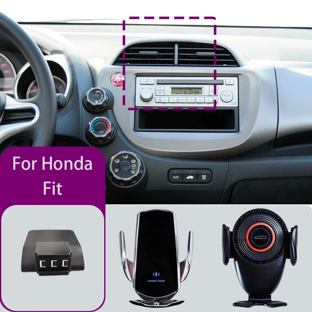 Per Honda Fit 2008 2009 2010 2011 2012 2013 supporto per telefono da auto caricabatterie Wireless supporto per telefono cellulare speciale accessori per supporto fisso
