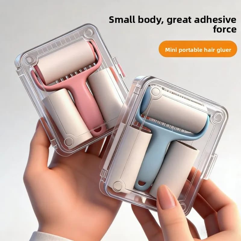 Portable Mini Lint Roller Sticky Pet Hair Remover for Clothes Travel Size Pocket Lint Remover Refillable