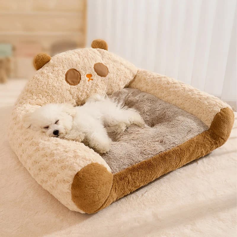 HOOPET Divano per cuccia per animali domestici in peluche moderno invernale, cuccia per cani in peluche spessa, cuccia per gatti, comodo letto caldo per animali domestici, casa per animali domestici di lusso