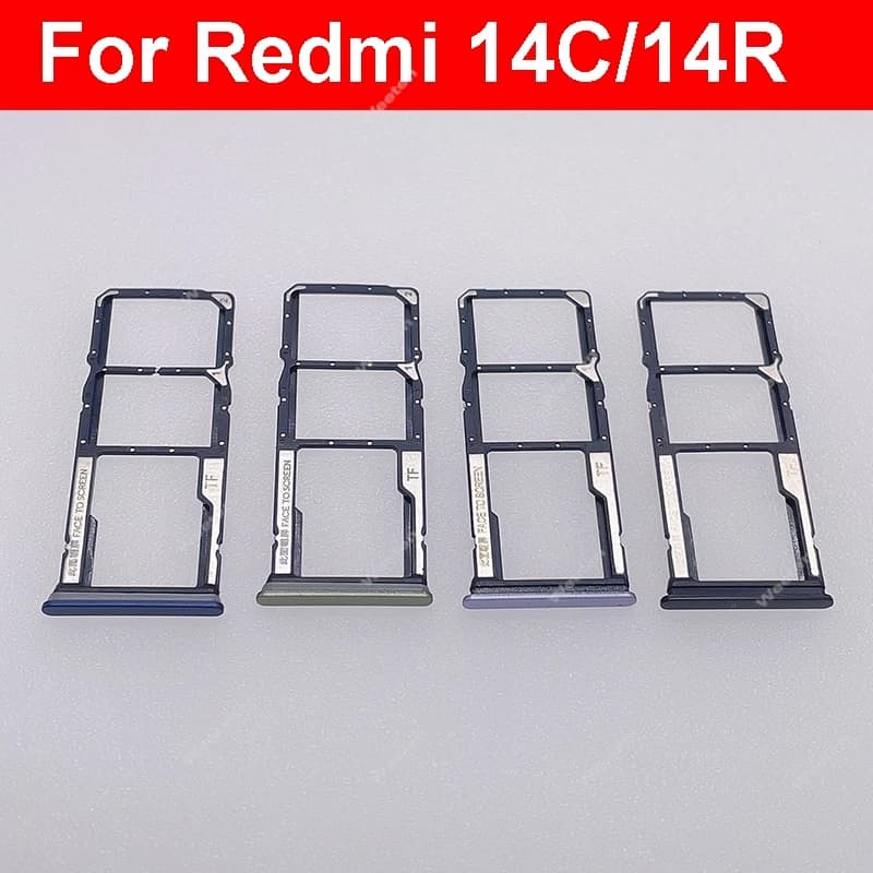 Vassoio della scheda SIM per Xiaomi Redmi 14C 4G 14R 5G Slot per scheda SIM Lettore di schede SIM Slot Cavo a nastro Riparazione Parti di ricambio
