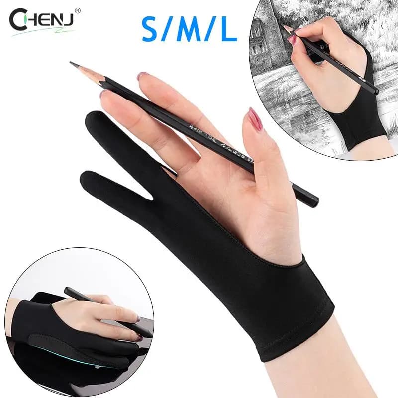 1PC Anti-touch guanti per pittura a mano a due dita per Tablet schermo digitale Touch Drawing pittura Anti-fouling forniture artistiche