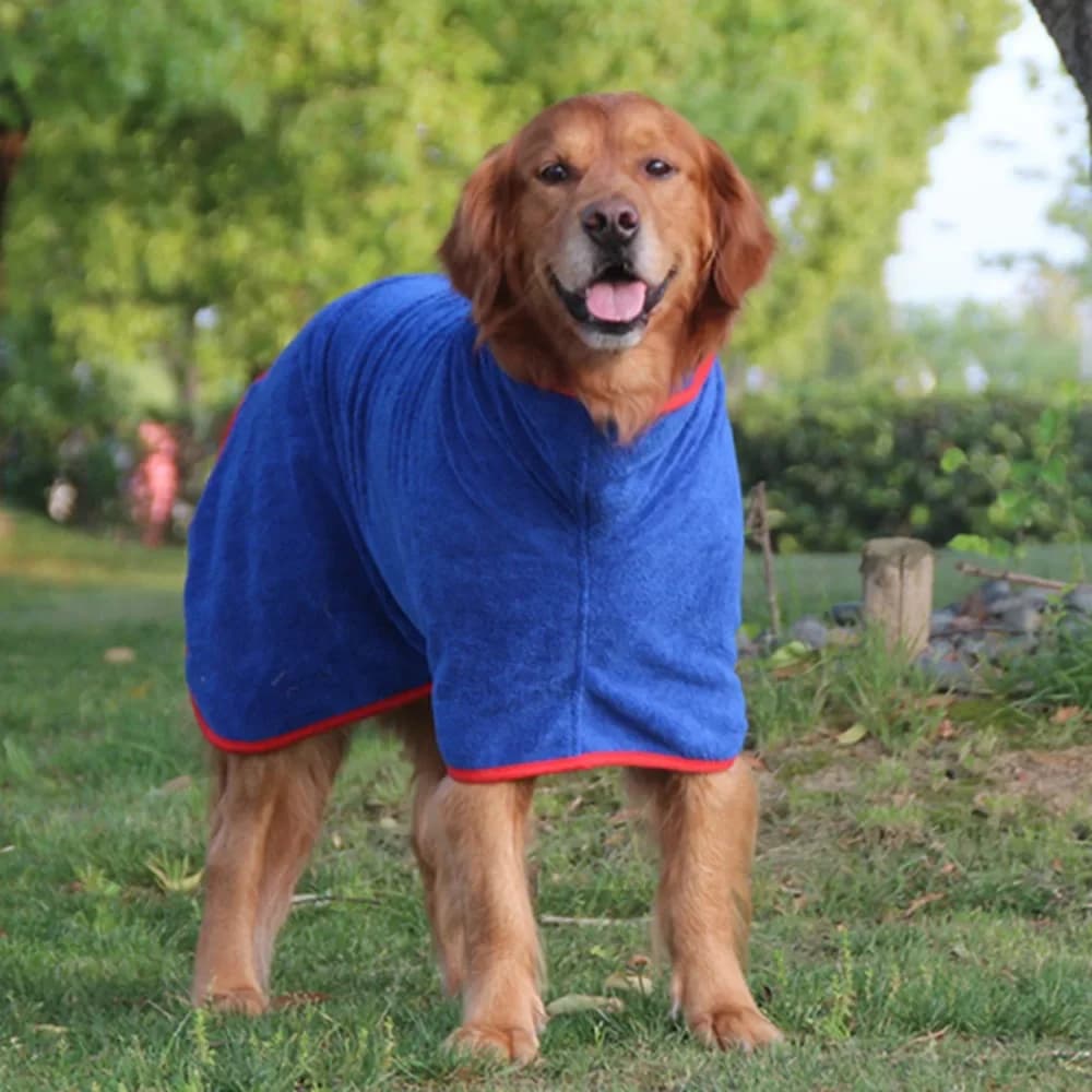 Quick Dry Microfiber Pet Bathrobe Absorbent Dog Coat for Large Dogs Pet Dog Clothes Dogs Clothes Dog Coat