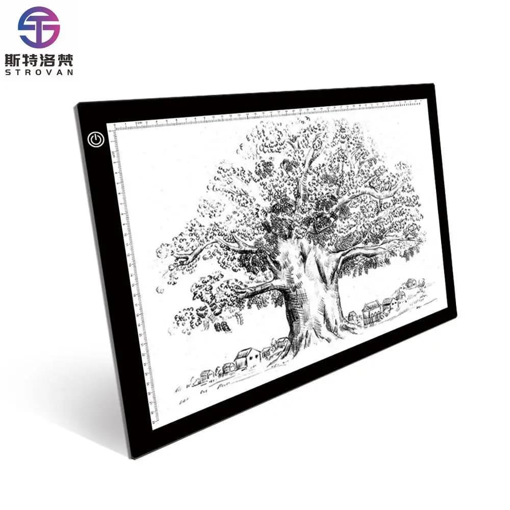 Tavolette grafiche digitali A3 Tavolo da disegno con stencil artistico ultrasottile A4 LED per animazione Tracer