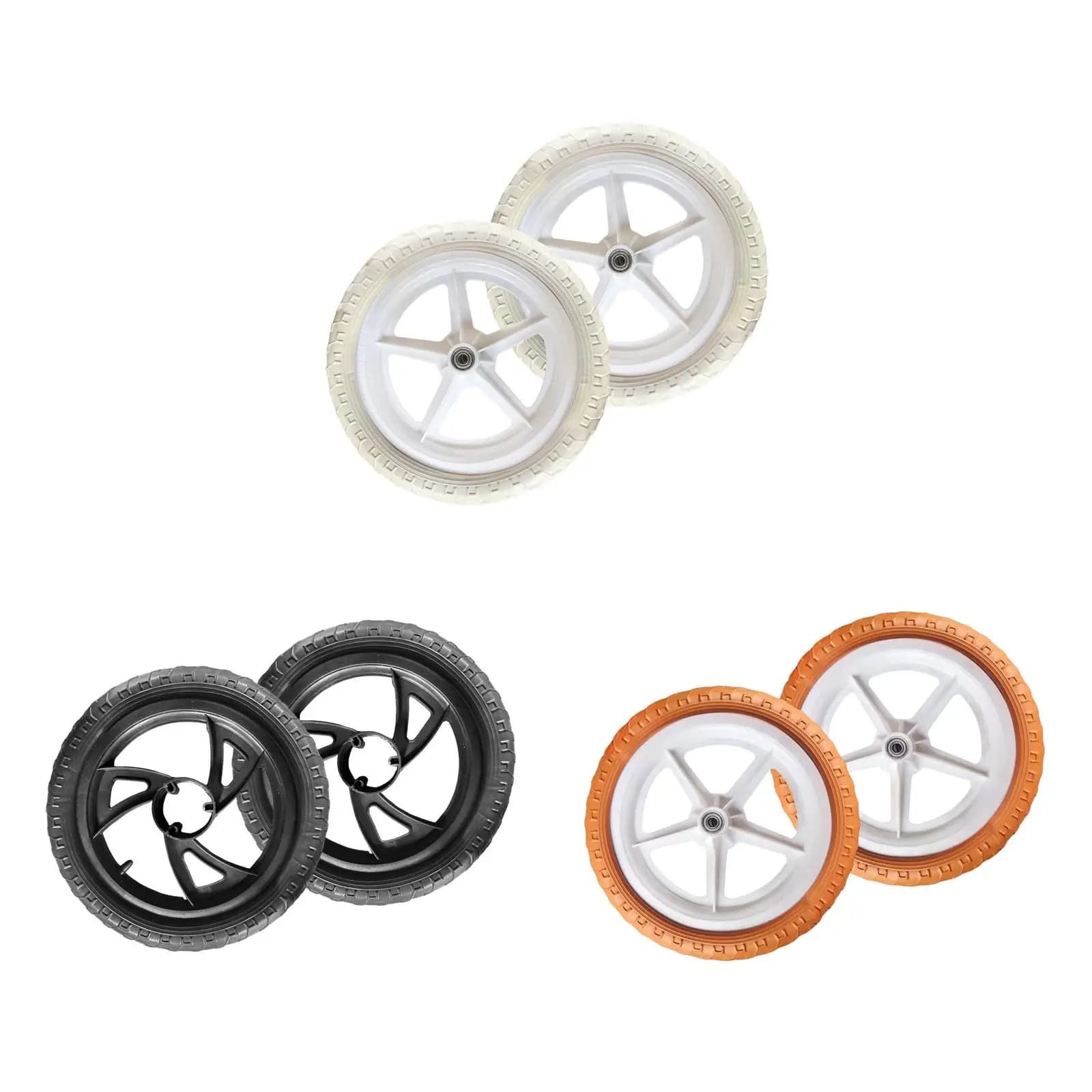 Ruote per bici da equilibrio per bambini da 2 pezzi da 12 pollici Parti di riparazione antiscivolo Forte presa