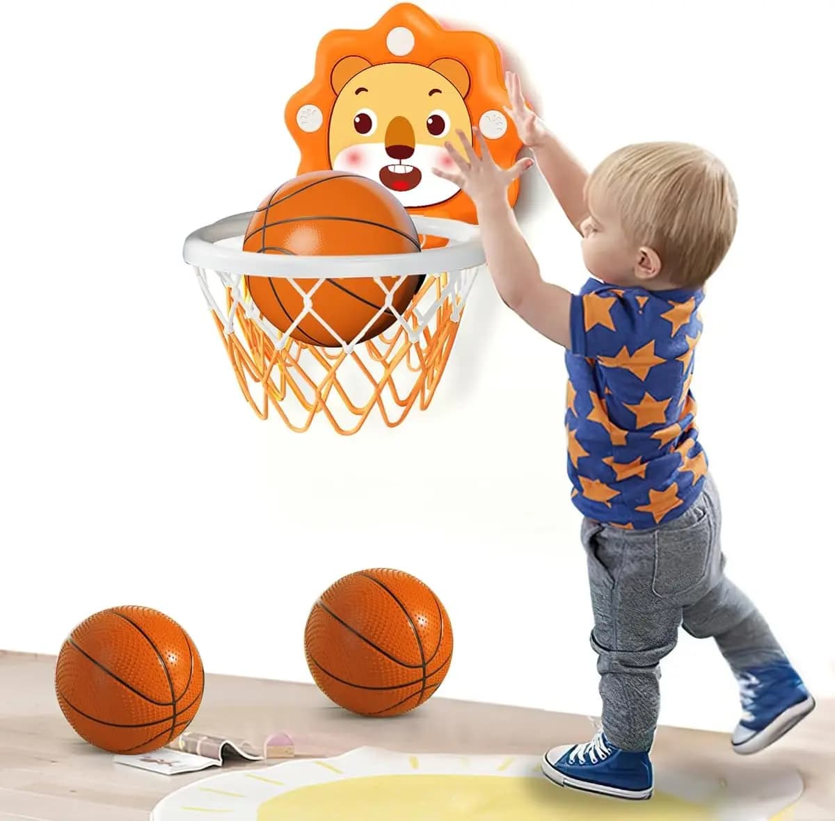 Mini canestro da basket al coperto per bambini bambini ragazzi camera da letto, altezza regolabile, regali di compleanno di natale giocattolo per ragazzi, giocattoli per bambini