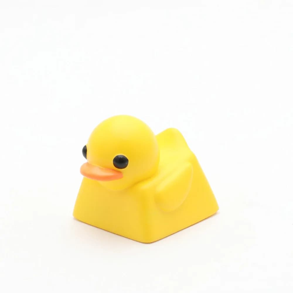 Keycap in Resina a Forma di Anatra, Decorazione da Scrivania, Design Creativo, Tappo per Tastiera Meccanica, Keycap Giallo a Cartone Animato ESC, Ricambio