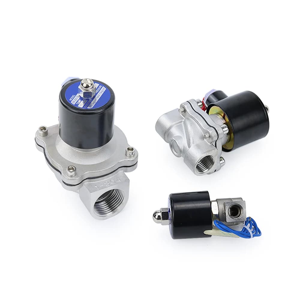 Elettrovalvola 1/4" 1/2" 3/4" 1" Acciaio inossidabile 304 DN8/15/20/25/32/40 Normalmente chiusa pneumatica per acqua olio aria 12V 24V 220V