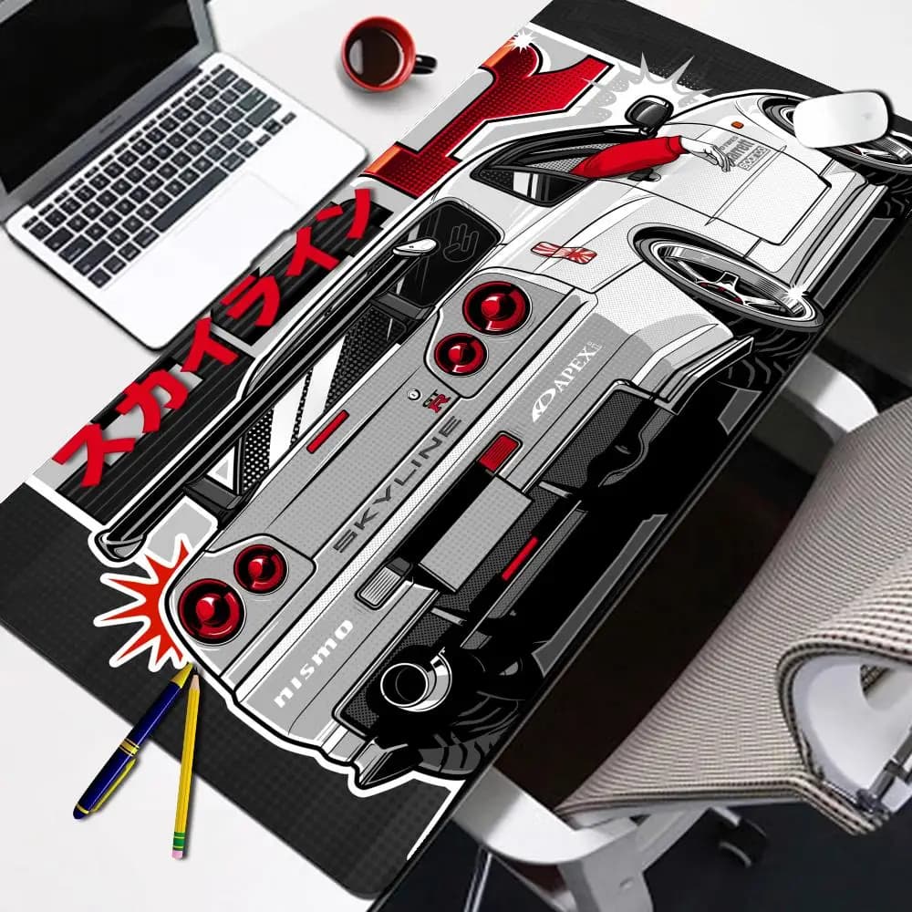 Racing GTR Sports Car Mousepad Cartoon Lockedge Large Gaming Mouse Pad Computer Gamer tastiera Mouse Mat Desk per PC Desk Pad