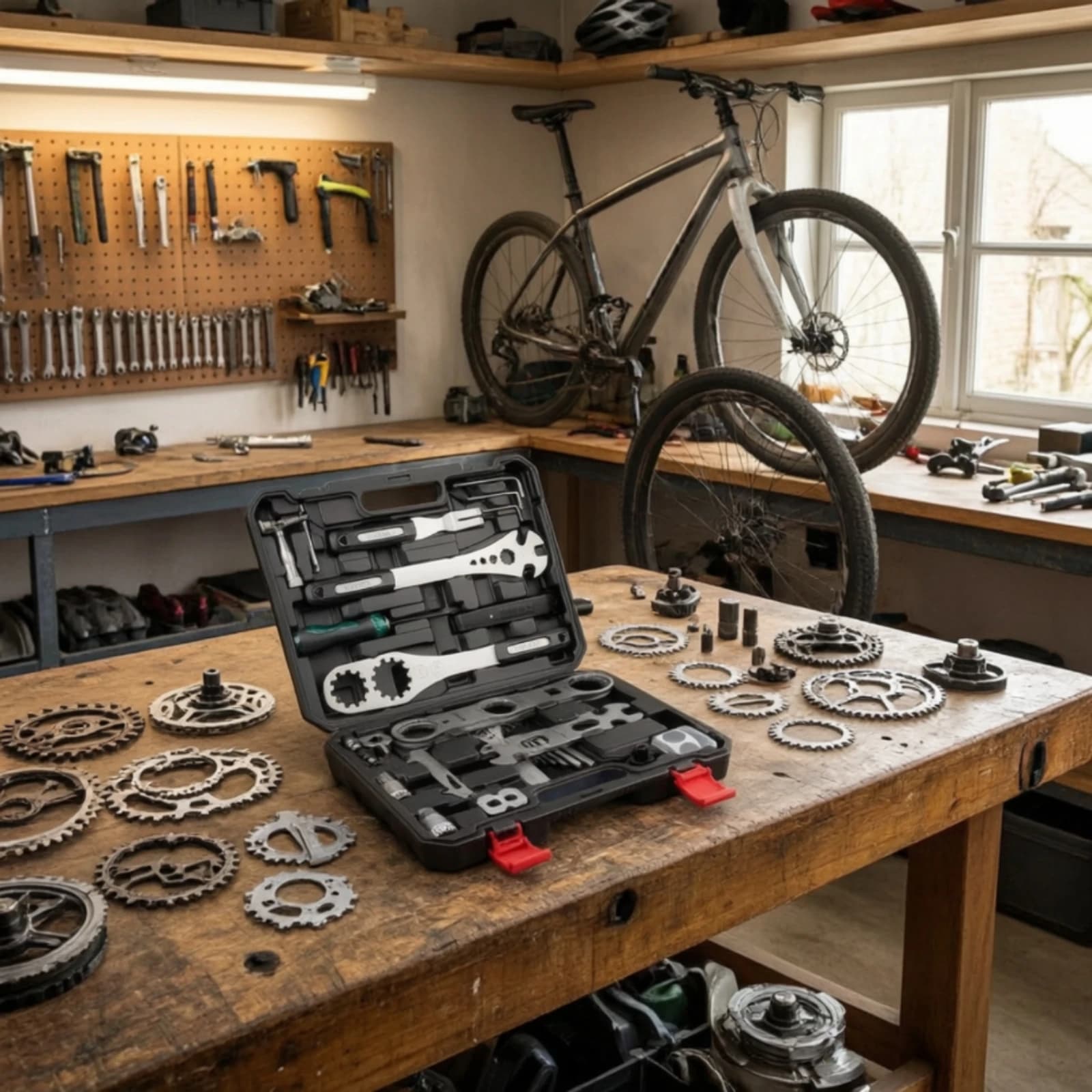 Cycling Repair Tool Kit Alluni Bike Tool Kit with Storage Case Portable Tools Box Easy to Use High Quality for Cyclists