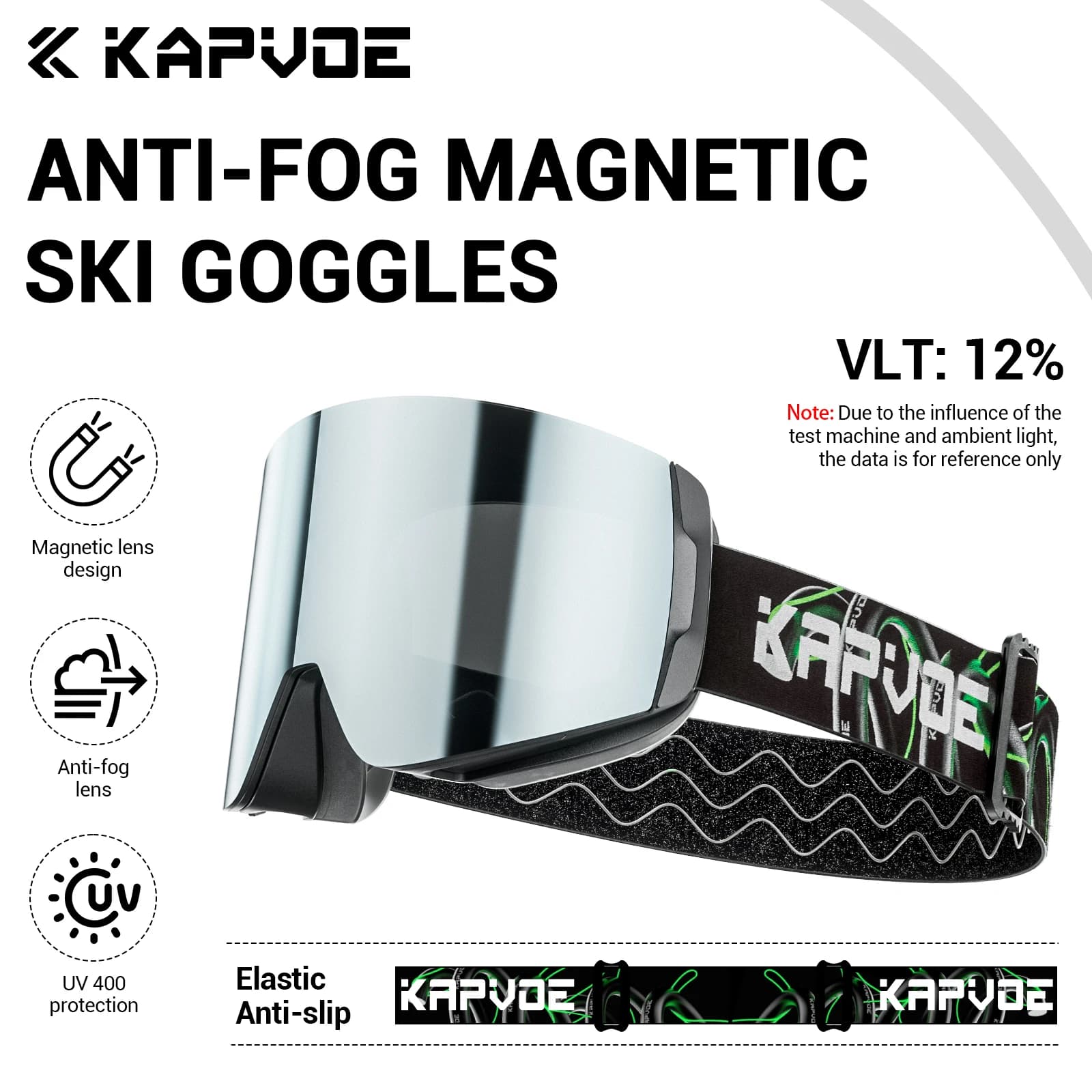 KAPVOE Occhiali da sci Doppi strati Anti-fog Grandi occhiali da sci Maschera da sci Occhiali da snowboard Outdoor Uomo Donna UV400 Occhiali da neve Nuovo