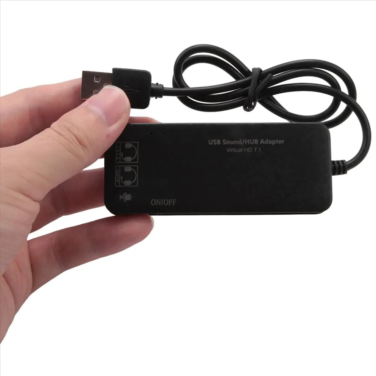 【ACQUISTA AGORA】 Hub USB 2.0 10X a 3 porte Adattatore per microfono per cuffie con scheda audio esterna da 7,1 canali per PC Nero