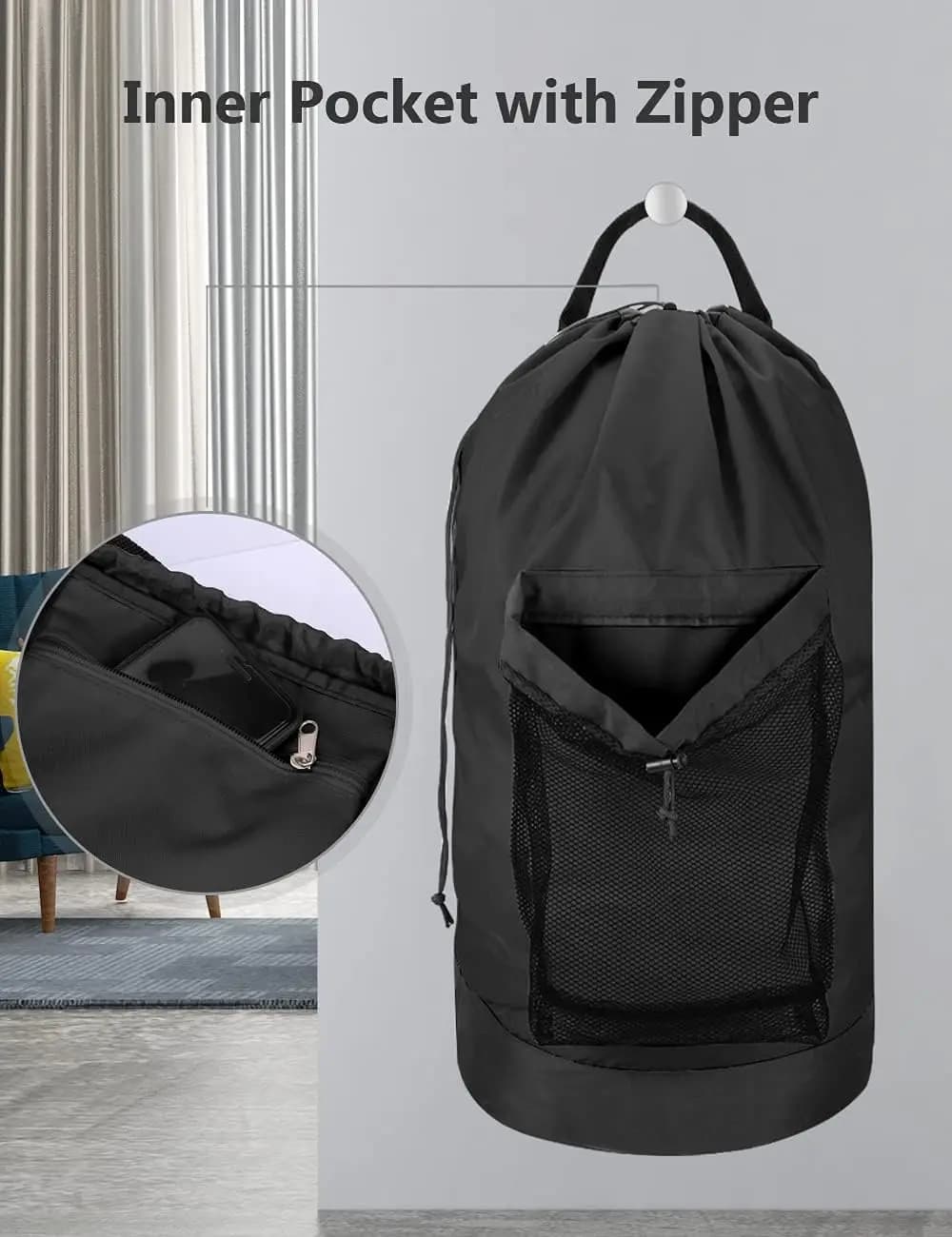 Bag for Bucato Extra Large 115L, Bag for Dresses with Shoulder Strap, Basket for Bucato with Cordoncino