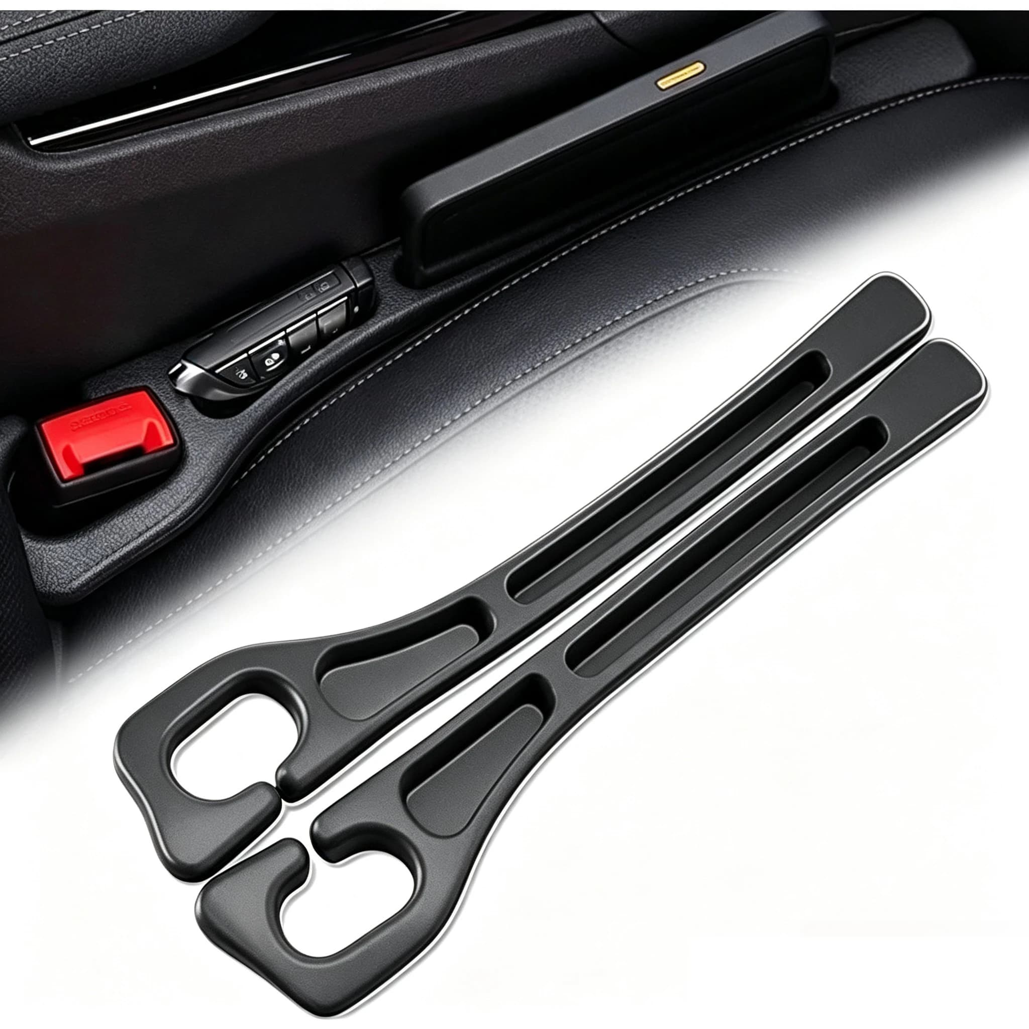 2Pcs General Motors Seat Gap Filling Strip Soft TPU Car Seat Side Gap Plug Prevents Phone Keys From Falling Off