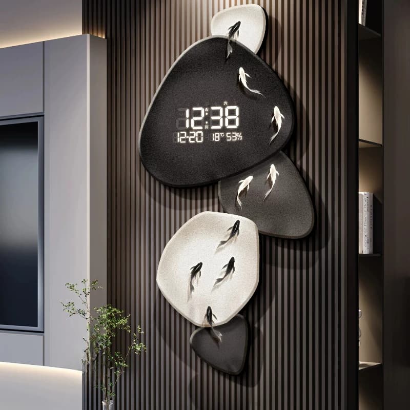 Upgrade Black Premium Wall Clock Unique Elegant Living Room Digital Clock Luxury Modern Design Relojes De Pared Home Decor Items