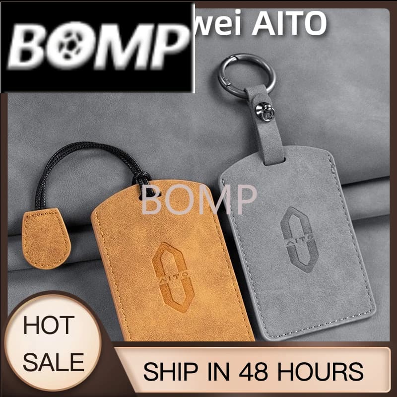 BOMP Fit For Huawei AITO M5 M9 M7 Car Key Card Holder NFC Smart Card Case Suede Protective Shell
