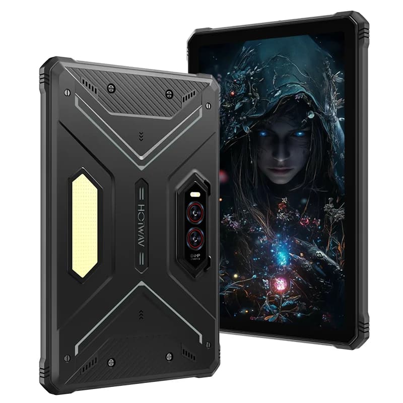 HOTWAV R9 Plus 11'' 2K FHD+ Large Display Rugged Tablet 20080mAh Mega Battery 20W Fast Charging Pad 8GB RAM 512GB ROM/2TB Expansion 64MP+16MP Camera Tablet PC With Stand & Handstrap, Global Dual 4G/GPS/OTG/WiFi