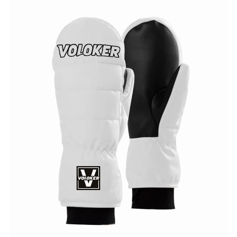 Down-filled ski gloves, winter warm gloves, thickened, windproof and cold-resistant, winter cycling gloves