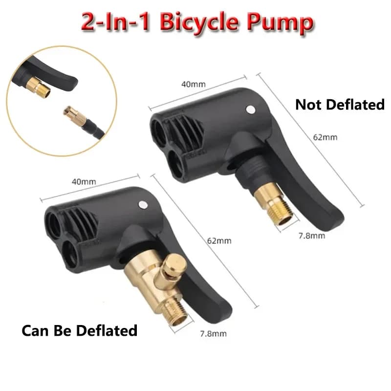 Ugello dell'aria della bicicletta pompa gonfiabile portatile in ottone pneumatico della bici mandrino dell'aria della pompa adattatore del connettore della valvola del pneumatico della bicicletta parte della valvola della ruota