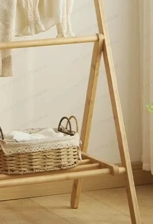 Floor-mounted Bedroom Clothes rack | Multifunction Foldable Stand for Clothes and Towels in Bedroom/Bathroom