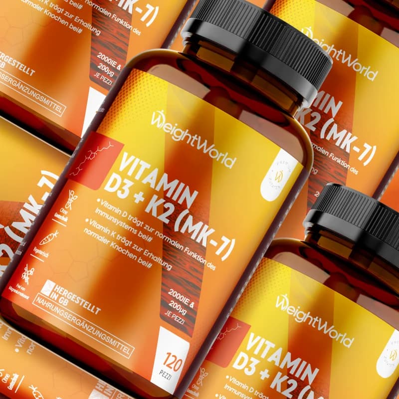 Vitamin D3 K2 Supplement - Bone Health, Immune Support & Cardiovascular Health
