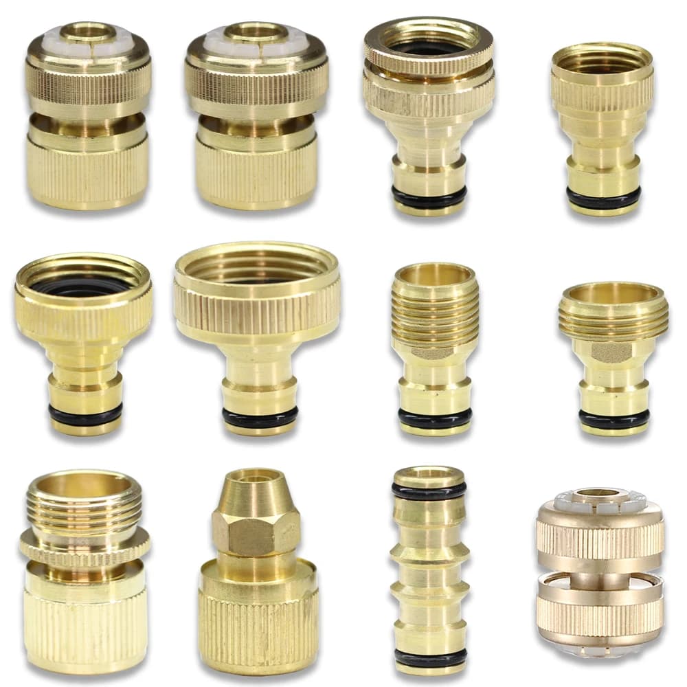 1/2 ''3/4'' 1'' Rubinetto In Ottone Connettore Rapido 16mm 20mm Tubo di Rame Accoppiamento Adattatore Tubo Da Giardino Riparazione Irrigazione pistola Raccordi Strumento
