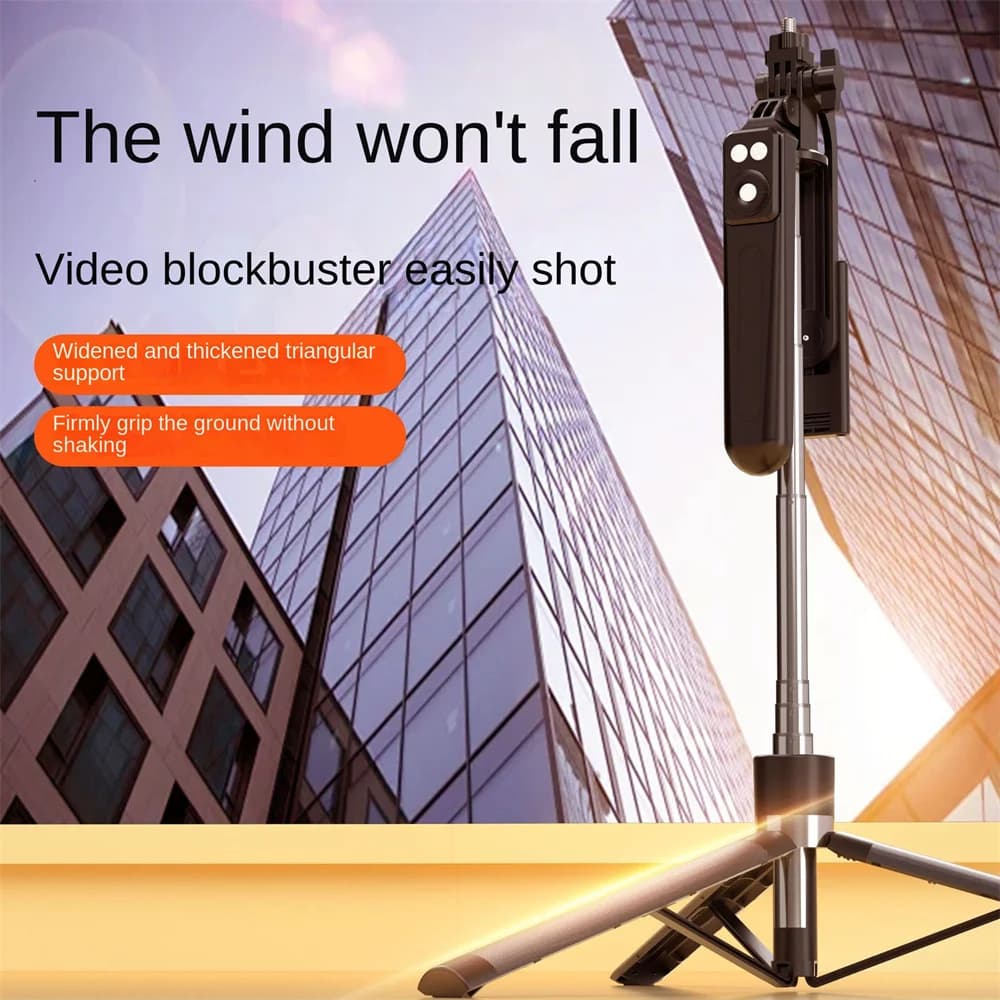 COOL DIER Asta Selfie 1700mm Wireless Bluetooth con Treppiede Estensibile e Telecomando per Cellulari Android e iOS, Luce Opzionale