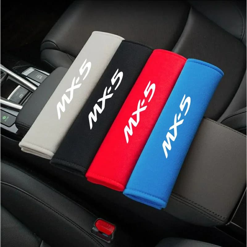 Safety Belt Cover Leather Safety Belt Shoulder Cover Protective Padded for Mazda Skyactiv MX-5 MX5 Miata Na Nb Nd Car Accessories