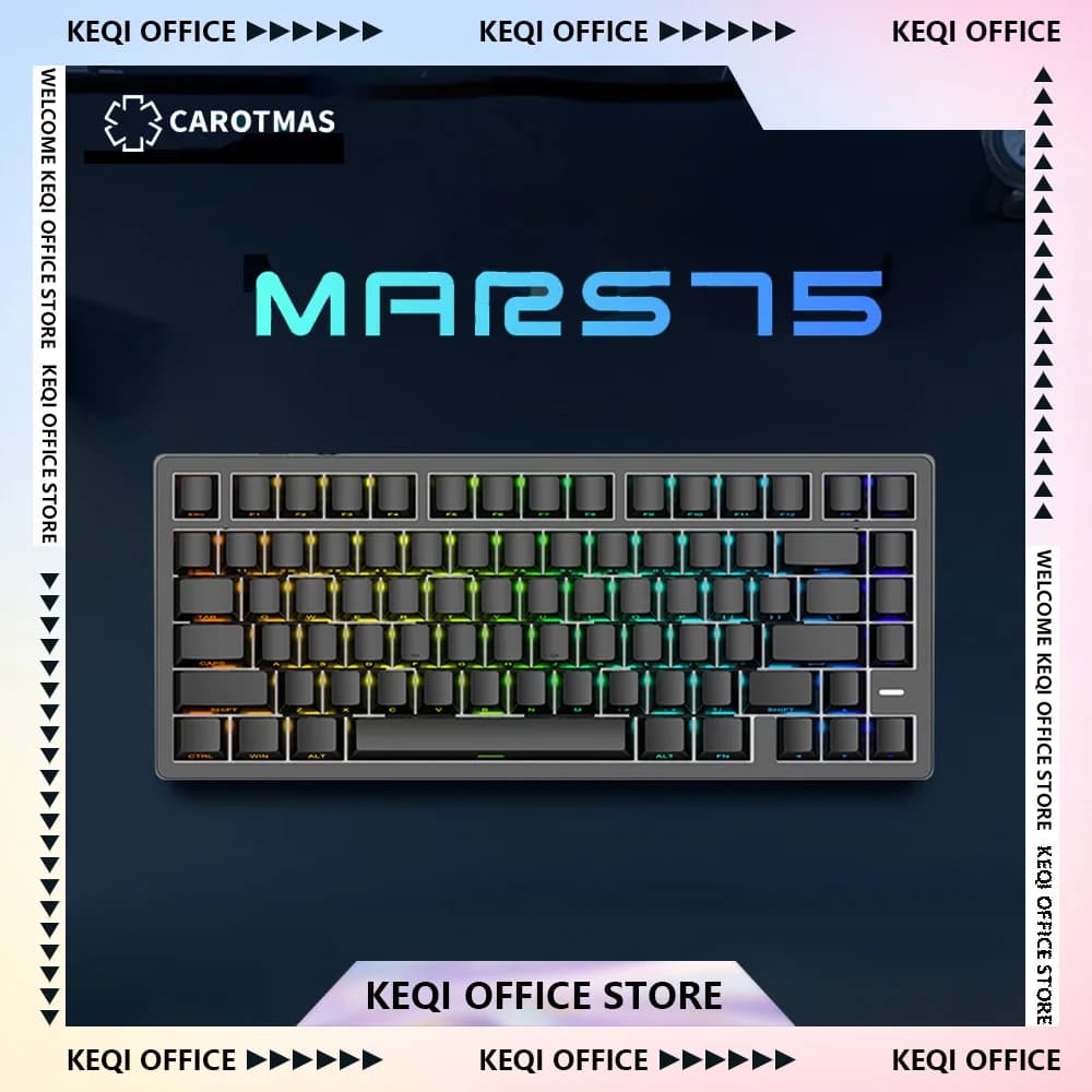 IROK Carotmas Mars75 Interruttore magnetico Tastiera cablata 8K RT0.001mm Basso ritardo Guarnizione ARGB Tastiera da gioco ergonomica personalizzata Regali