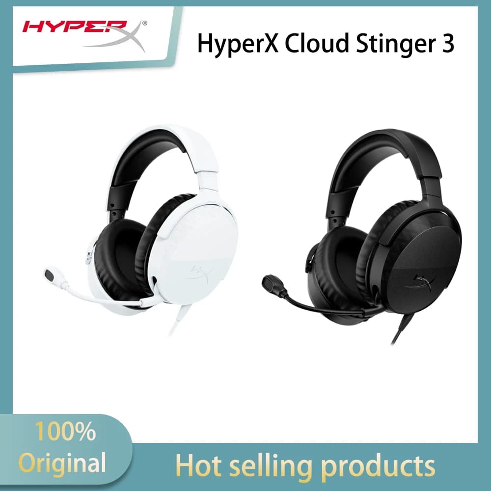 HyperX Cloud Stinger 3 – Gaming Headset Wired esports gaming headphones with ergonomic tuning, clear voice communication, sturd